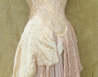 Silk peach dress