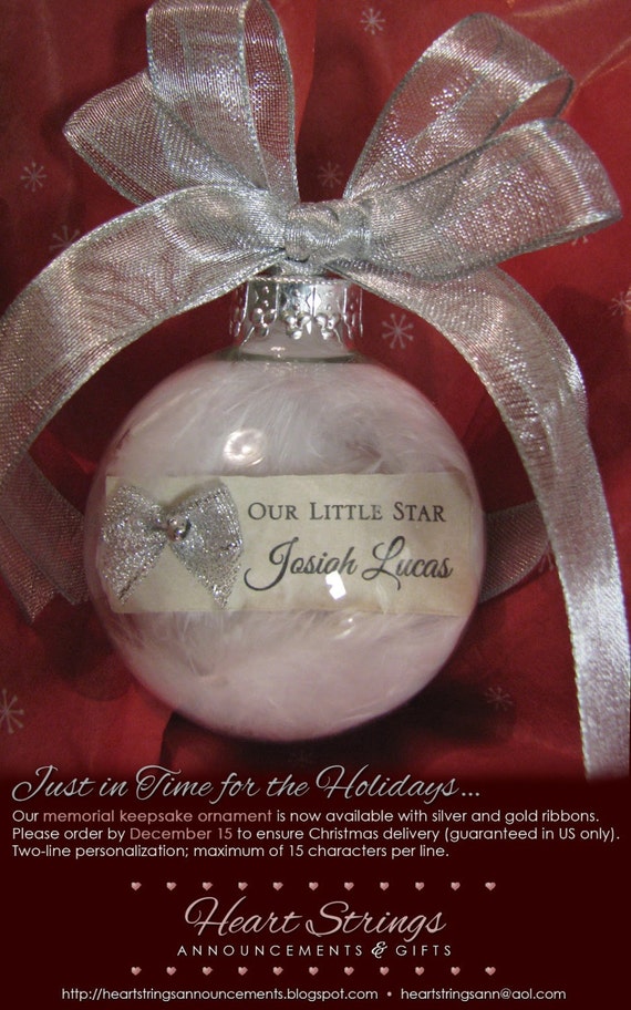 custom pregnancy infant loss memorial ornament silver or custom pregnancy infant loss memorial ornament silver or