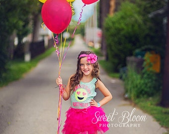 Sale, Birthday Shirt, Girls Emoji Shirt, Glitter Shirt, Birthday Number Shirt, Birthday Girl, Tween Shirt, Emoji Face, Emoji Birthday