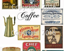 Popular items for vintage coffee label on Etsy