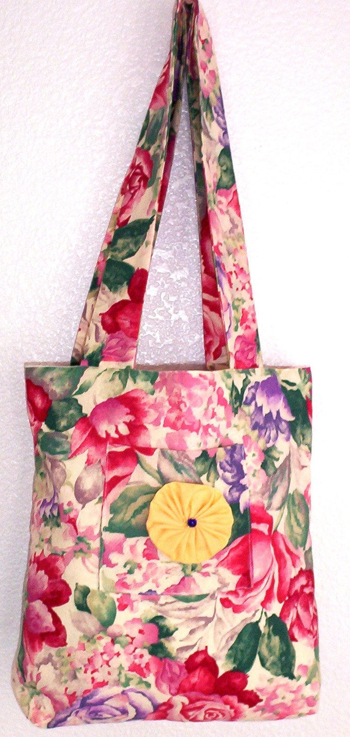 Floral Tote Bag Tote Bag Fabric Tote Bag Shopping Bag