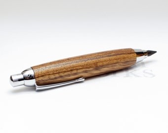 Artist / Workshop Sketch Pencil - Zebrawood with Chrome Accents (5.6mm Lead)