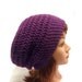 Purple Tam Hat, Purple Dreadlock Hat, Slouchy Purple Hat, Purple Tam, Dreadlock Beanie, Slouchy Tam, Purple Winter Hat, Purple Festival Hat