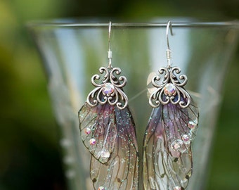Sugar Plum Fairy Wing Silver earrings