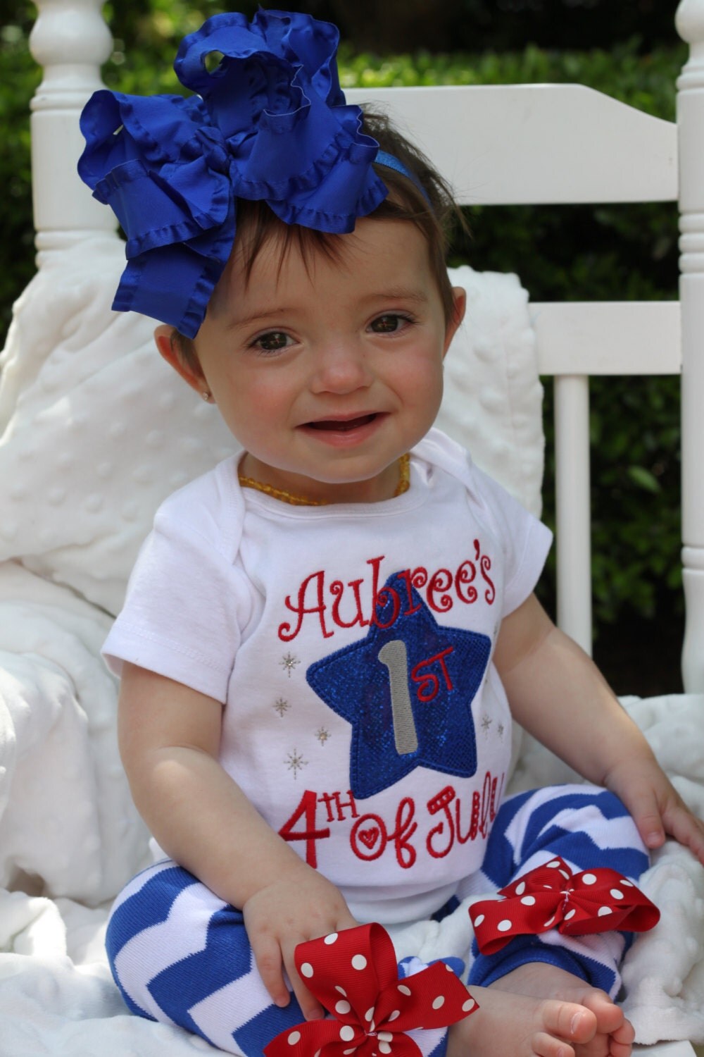 Baby Girl First 4th of July outfit My 1st 4th of July