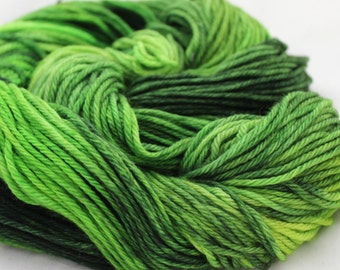 Merino Wool Yarn - Worsted - Grass Forest Chartreuse Green Yarn - Knitting - Crochet - Superwash Merino - 215 yards - SUNNYGLADE