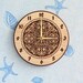 Wood wall clock Wood clock Wooden clock Round clock Christmas gift Birthday gift Room decor for Kitchen decor Russian ornament