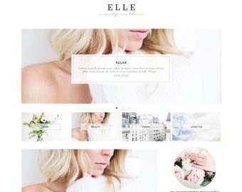 Wordpress Theme, Wordpress Ecommerce Theme Responsive Blog Theme Design "Elle" - Genesis Website Theme