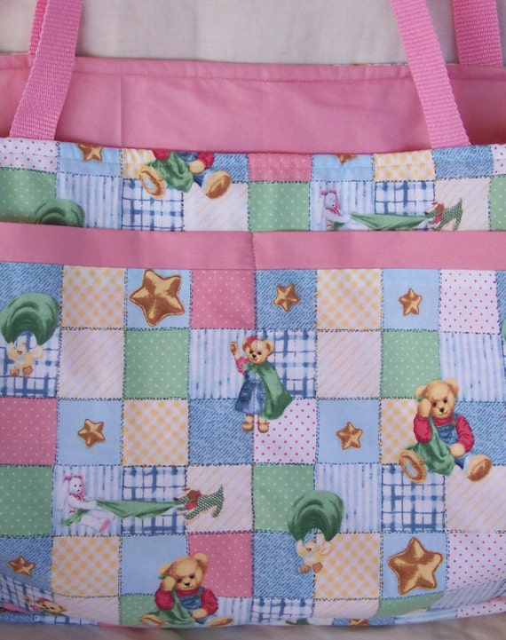 Teddy Bear Diaper Bag Clearance WAS 40.00 by Pursespillowsandmore