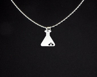 Love Potion Necklace - Beaker Necklace - Potion Jewelry - Potion Gift
