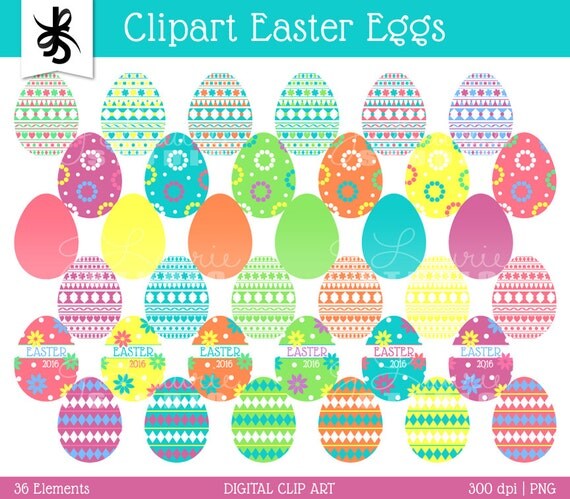 Digital Clipart-Easter Eggs-Easter Egg by JLaurieStudio on Etsy