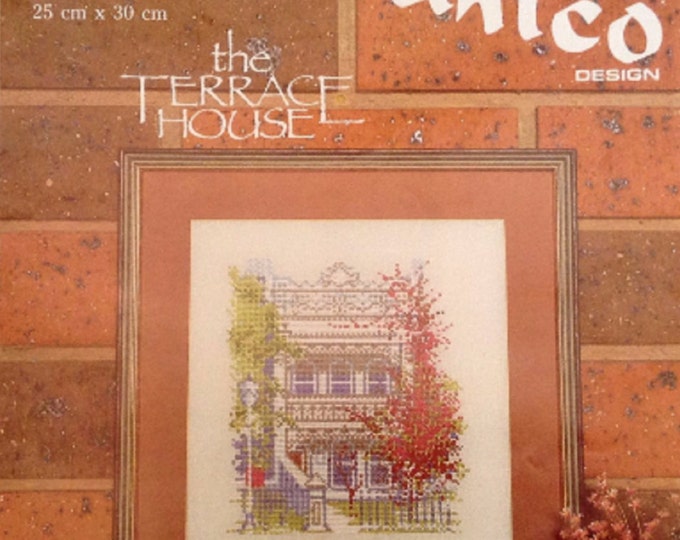 Vintage Needlecraft Kit by Danico Design Australia, The Terrace House Stitchery Kit, Cross Stitch Kit