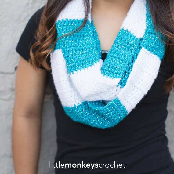 Crochet Pattern - Infinity Rugby Scarf (Rugby Infinity ...