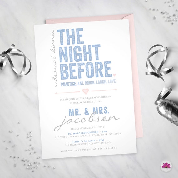 The Night Before Rehearsal Dinner Invitations 3