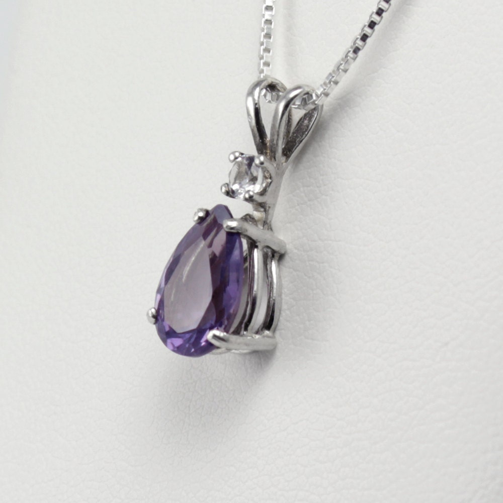 ColorChanging Alexandrite Necklace Sterling Silver