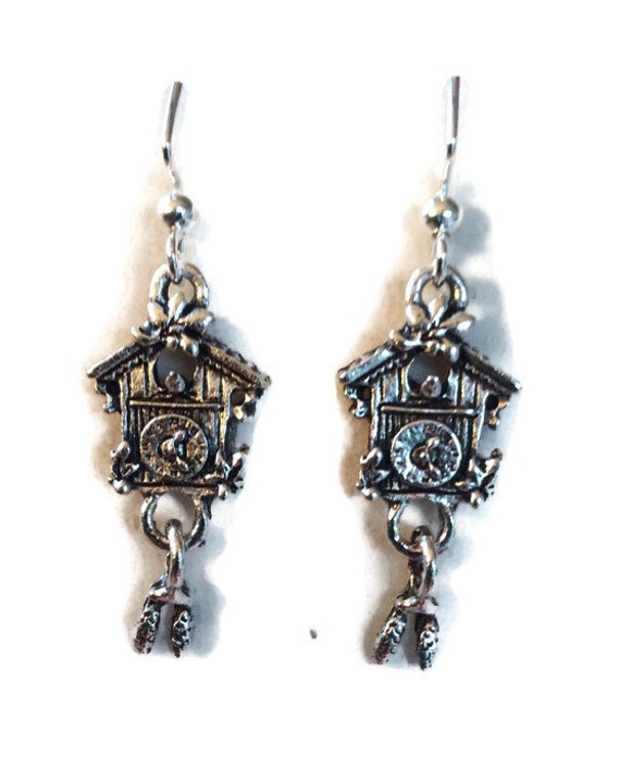 Items similar to German Oktoberfest Cuckoo Clock Earrings on Etsy