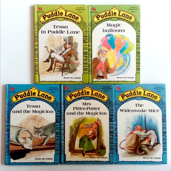 Vintage Ladybird books. Puddle Lane stage 1 by StrawberryfVintage