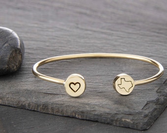 Texas, Texas Jewelry, State Jewelry, Texas Charm, Texas Bracelet, Texas State, Lone Star State, State of Texas, Texas State Jewelry, b249sB