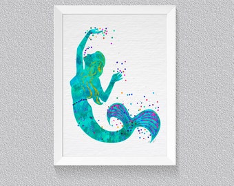 Mermaid Wall Art mermaid decor | etsy Mermaid Wall Art mermaid decor | etsy