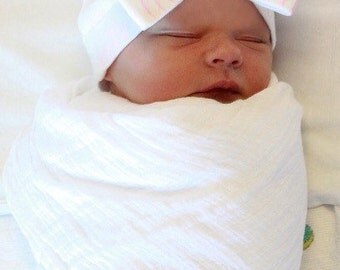 Newborn Hospital Hat - Baby Name Hat - Baby Beanie Hat - Baby Girl Hat - Baby Boy Hat - Gifts For Baby - Newborn Cap - Baby Beanie