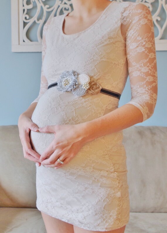 shabby chic gender neutral pregnancy sash shabby chic gender neutral pregnancy sash