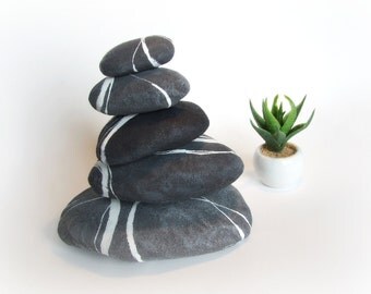 Stones tower Rock cairn Stacked rock piles Zen garden decorations