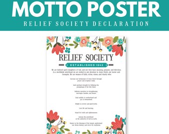 LDS Relief Society Declaration Poster