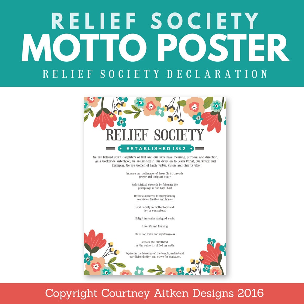 LDS Relief Society Declaration Poster by CourtneyAitkenDesign