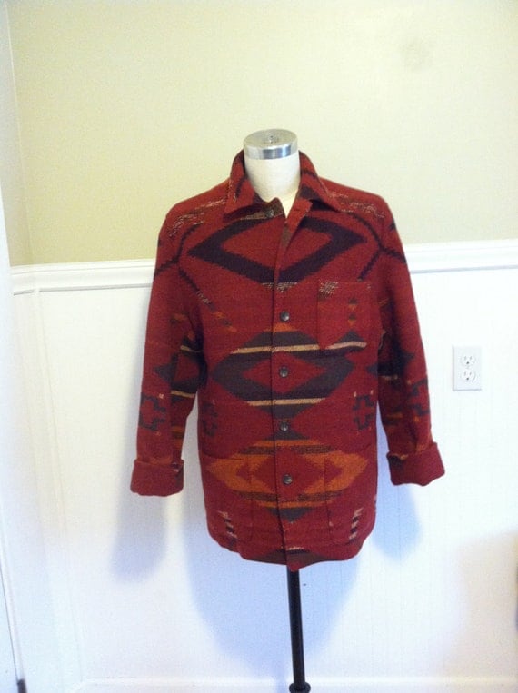 RALPH LAUREN INDIAN Blanket Coat Jacket by STONEHEARTSVINTAGE
