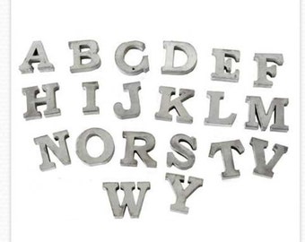 2-1/4"H GALVANIZED METAL LETTERS