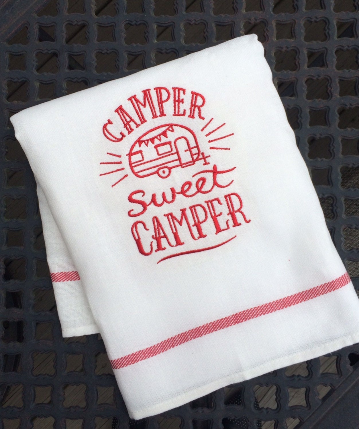 Camping Towel Kitchen Dish Towel Camper RV by MakingSomethingHappy