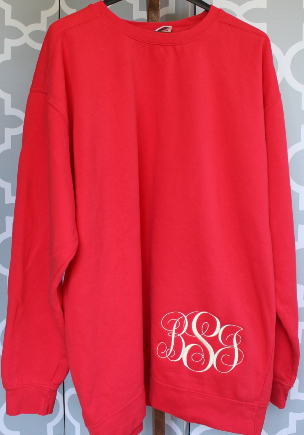 Comfort Colors Sweatshirt with LARGE CENTER FRONT Intertwined