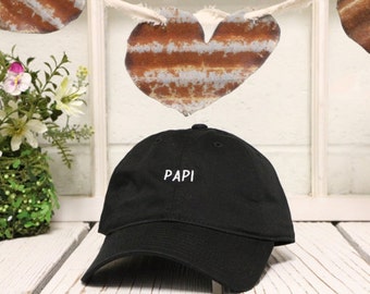 PAPI Dad Hat Baseball Hat Low Profile Papi Chulo Embroidered Champagne Papi Baseball Caps Dad Hats Black