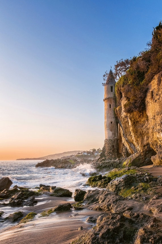 Laguna Beach Photography Print Victoria Sunset Castle