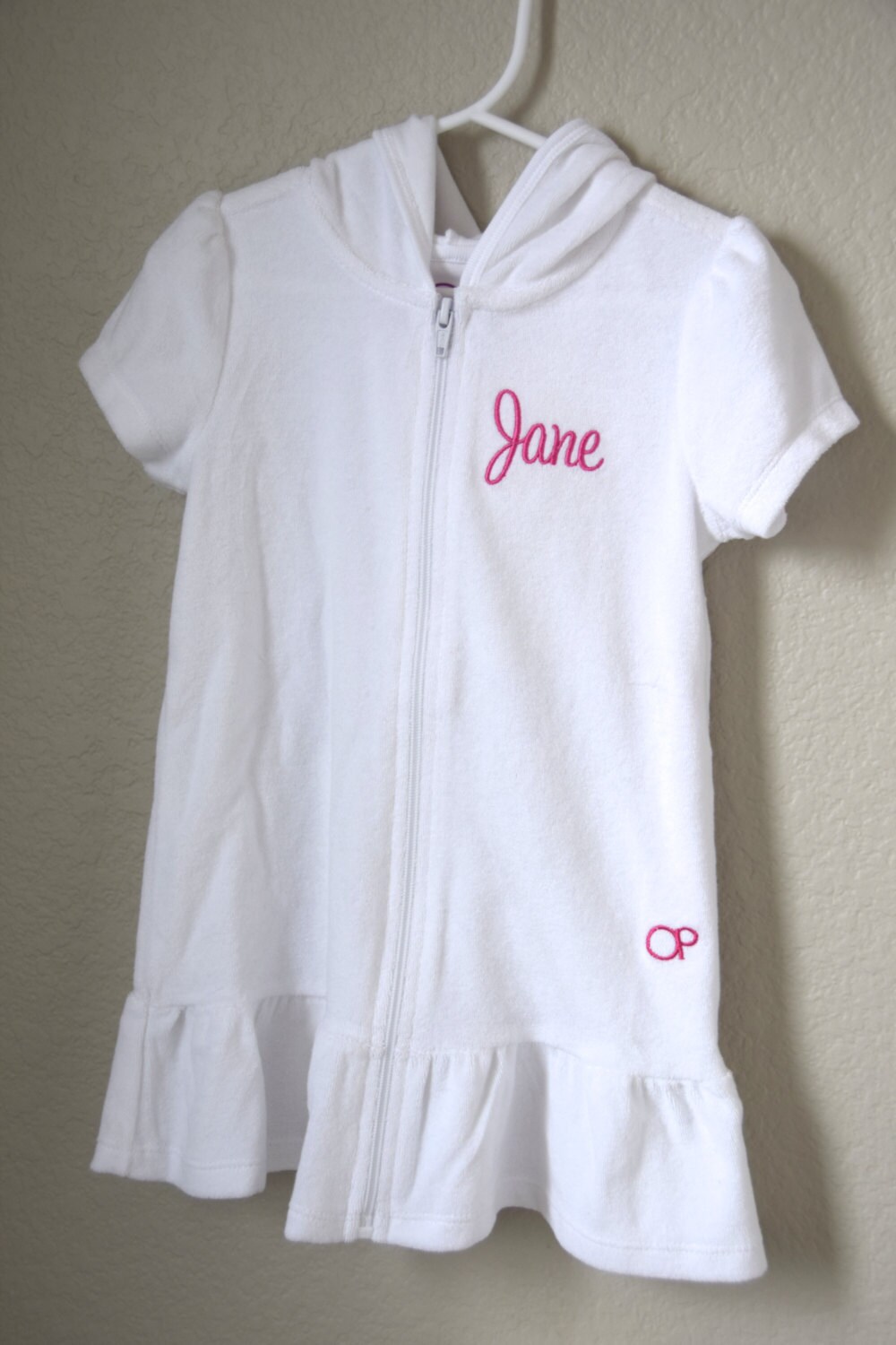 Personalized Zip Up Toddler Pool Robe by LittleHawkBoutique