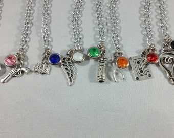 Stranger Things Inspired Mini Jewel & Charm Necklaces - Will, Mike, Lucas, Dustin, Eleven, Joyce, Hopper, Nancy, Jonathan, Steve