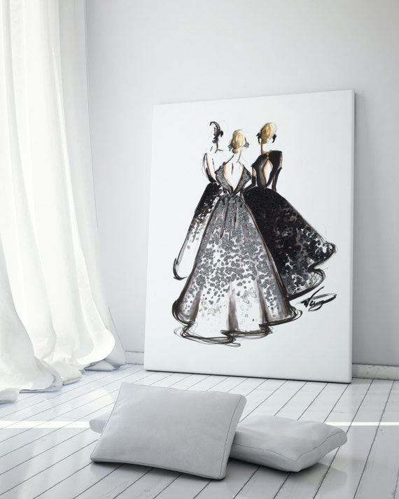 Fashion poster Silver poster Art poster by DorinusIllustrations