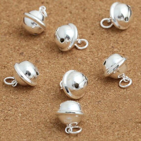 2 Sterling Silver Cat Collar Bell Charm Sterling Silver Dog