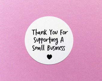 Thank You Stickers, Small Business Label, Thank You For Supporting A Small Business, Happy Post Stickers, Packaging Stickers, Support Small