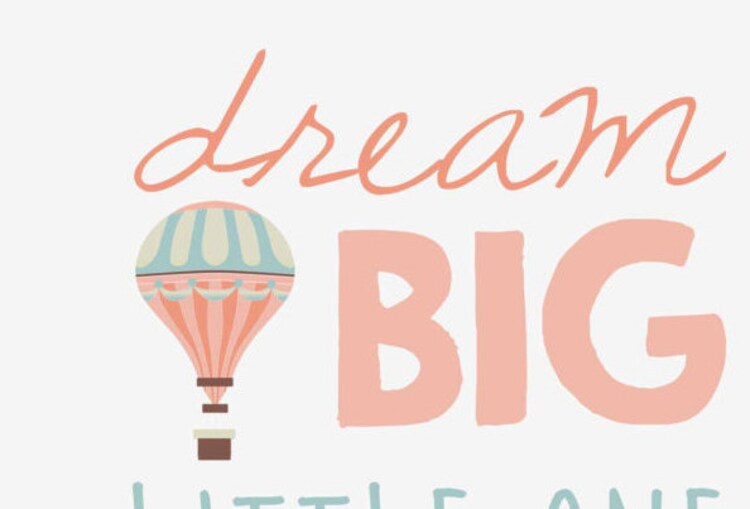 Hot Air Balloon Dream Big Little One Instant by zynskidesigns