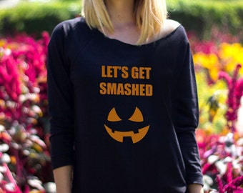 Halloween Sweatshirt, Pumpkin Shirt, This is my Halloween Costume, Plus size Halloween slouchy, Funny Halloween Party Shirt, Off shoulder