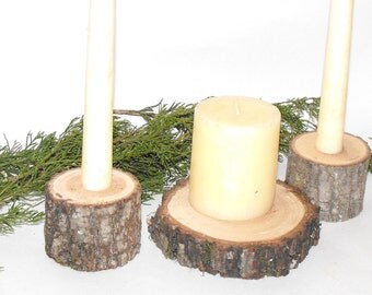 Unity Candle Holder Set ~ Tree Branch Unity Candle Holder ~ Wedding Candles ~ Rustic Wedding Decor ~ Wood unity candle holder ~ Rustic decor