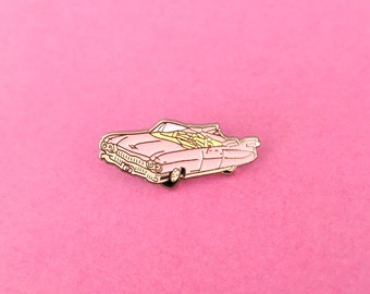 Pink Cadillac - Silver Soft Enamel Pin