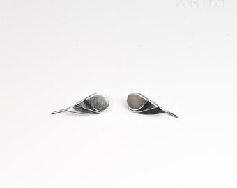 Climber earrings, Ear crawler earrings, Sterling silver ear climbers earrings