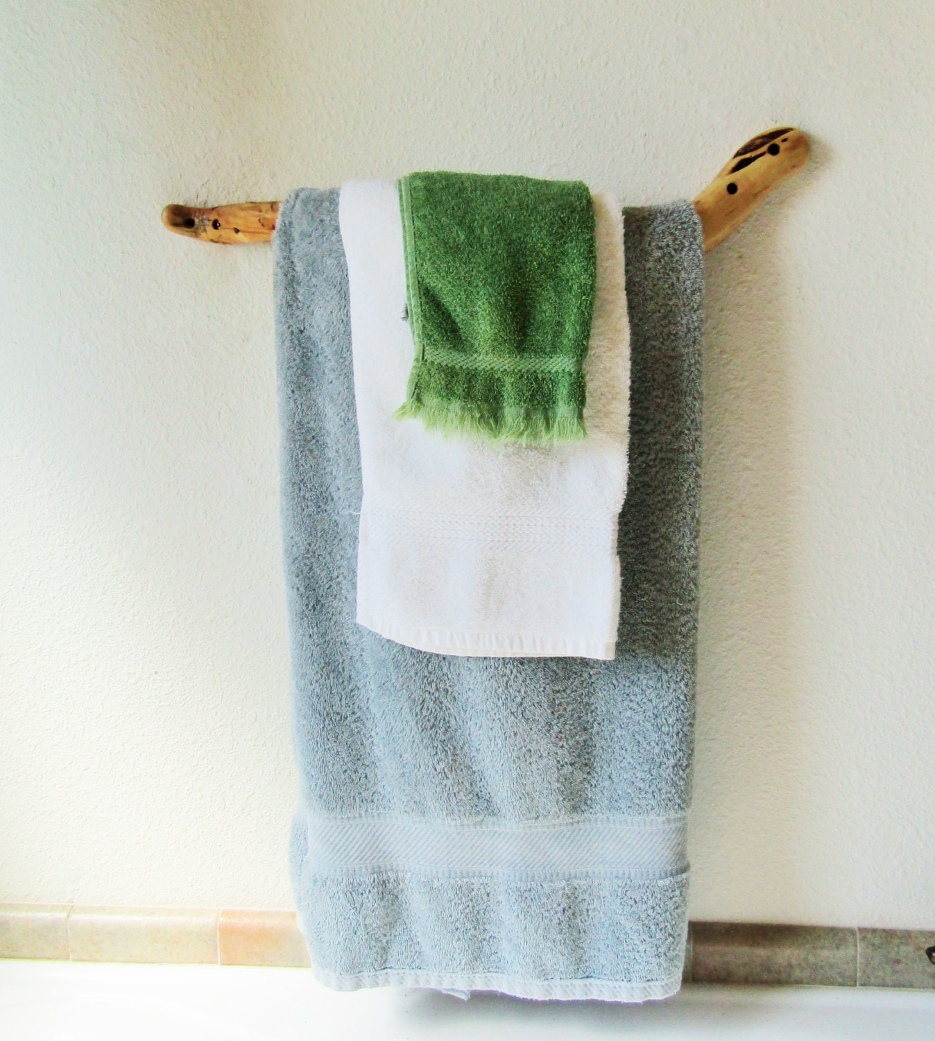 Juniper Tree Branch Towel Bar for towel rack rustic towel