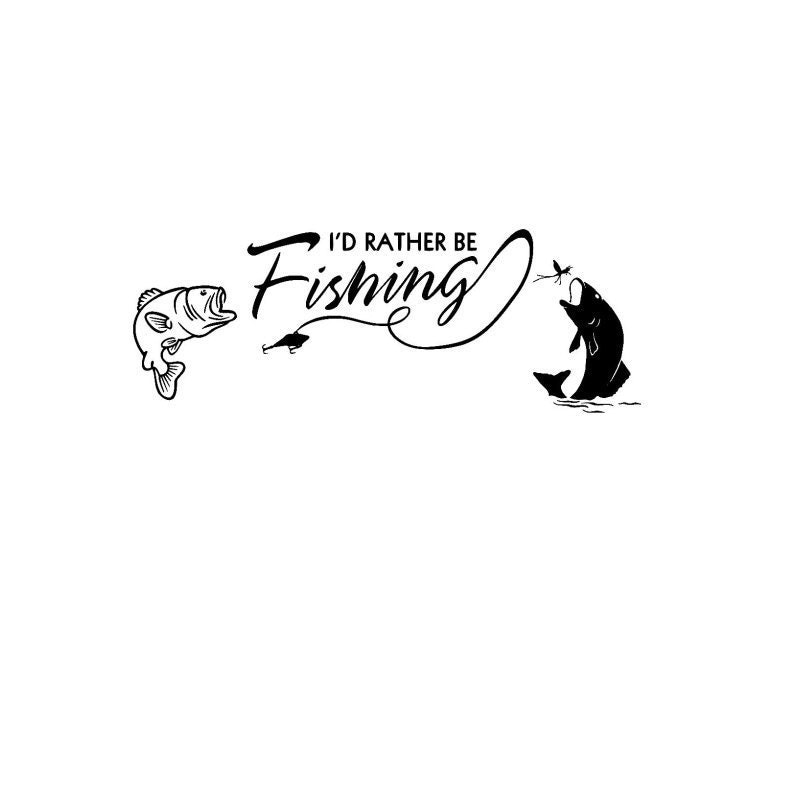 Download Id rather be Fishing SVG Silhouette Studio PNG Eps Pdf cutting