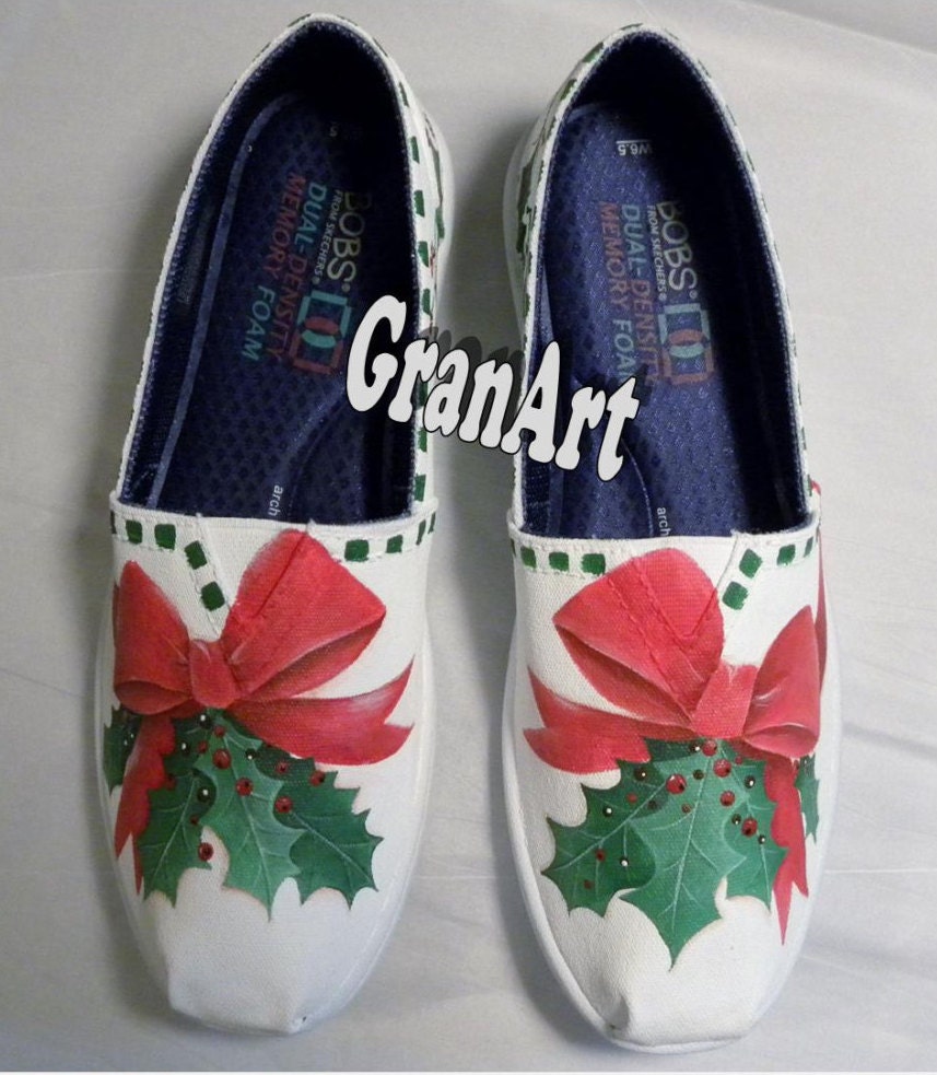 Christmas Shoes Women's Custom Shoes Painted Skechers