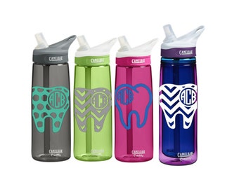 Dental Personalized CamelBak 0.75 L Eddy or 0.6 L Insulated Personalized Monogram Dental Dentist Dental Hygienist Monogram Water Bottle