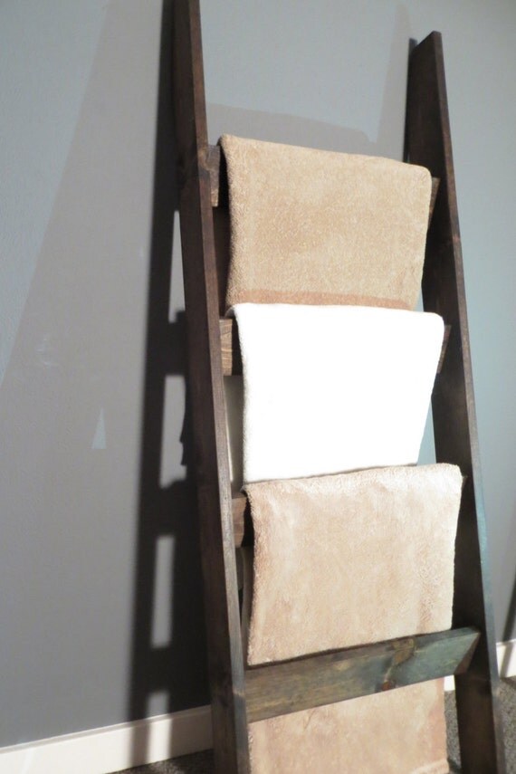 Rustic Nursery Blanket Ladder 4 Rungs 54 Tall by JustKnotWood