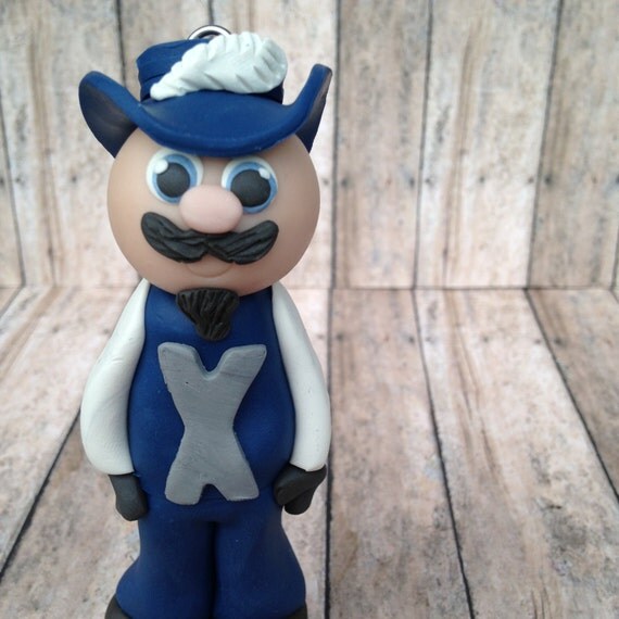 Xavier Musketeer, Xavier ornament, Muketeer ornament, XU Christmas ornament, Xavier Universtiy Christmas ornament